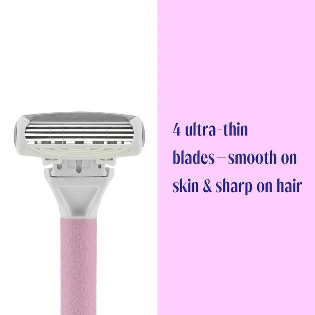 Pack of 3 - Skintimate Bloom Women's Razor Handle & Two 4 Blade Cartridges