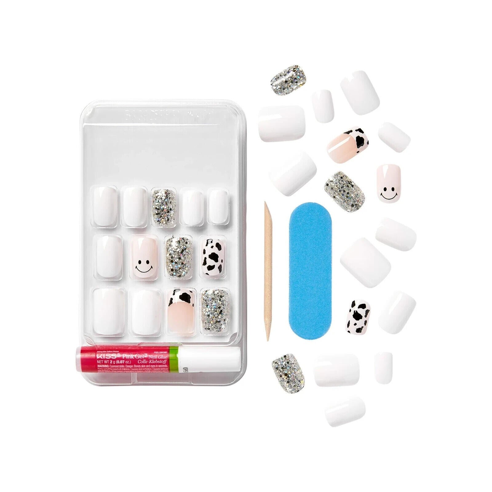 KISS Nails Medium & Short Length Gel Fantasy, Gel Voguish, Bare but Better *NEW*