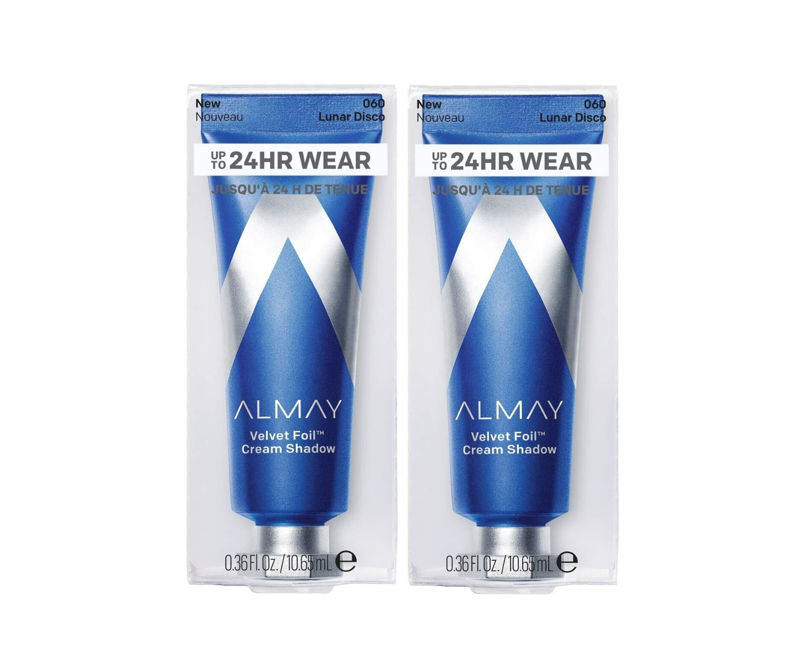 2PK Almay Velvet Foil Cream Shadow, Lunar Disco, 0.36 fl. oz, Metallic Eyeshadow