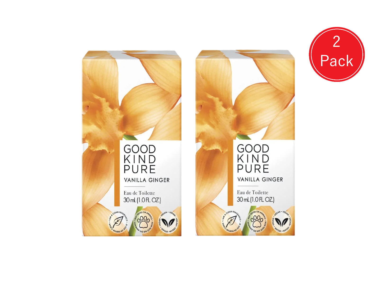 (2) Good Kind Pure Vanilla Ginger Eau de Toilette for Women 1oz Spray Bottle