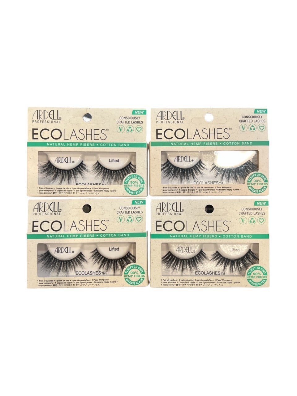 (Pack of 4)  Ardell Eyelash Eco Lashes - Lifted #58447