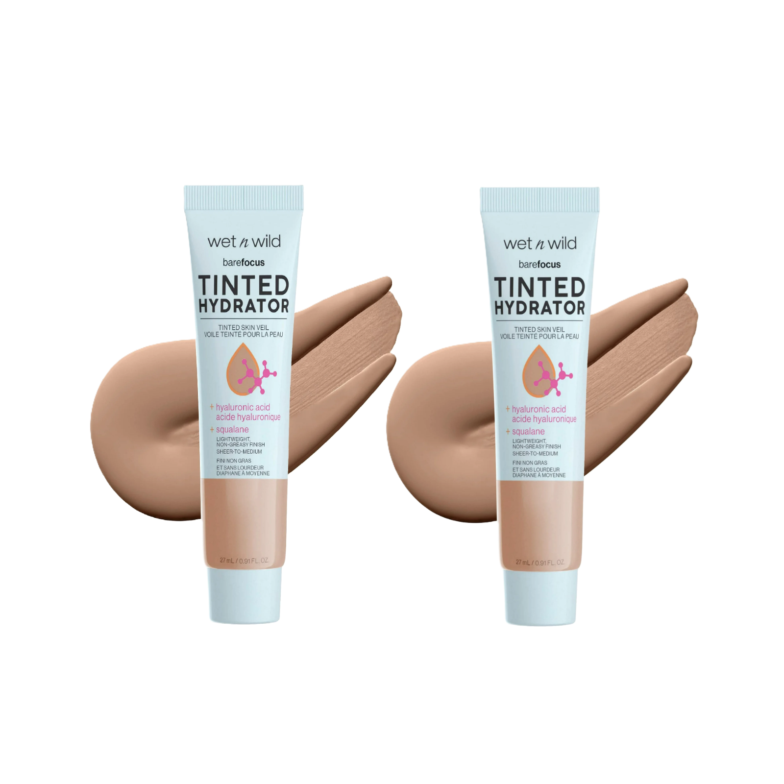 Pack of 2 - Wet n Wild Bare Focus Tinted Hydrator, Oil-Free, Medium Deep
