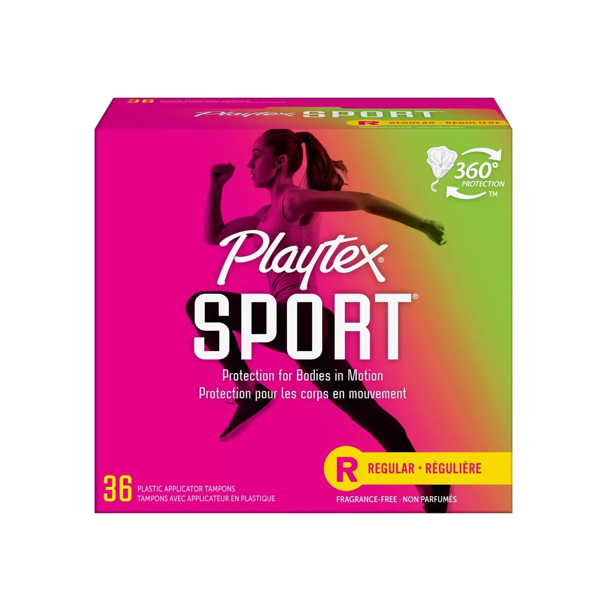 Playtex Regular Absorbency Sport Tampons, Unscented, 36 count *NEW*