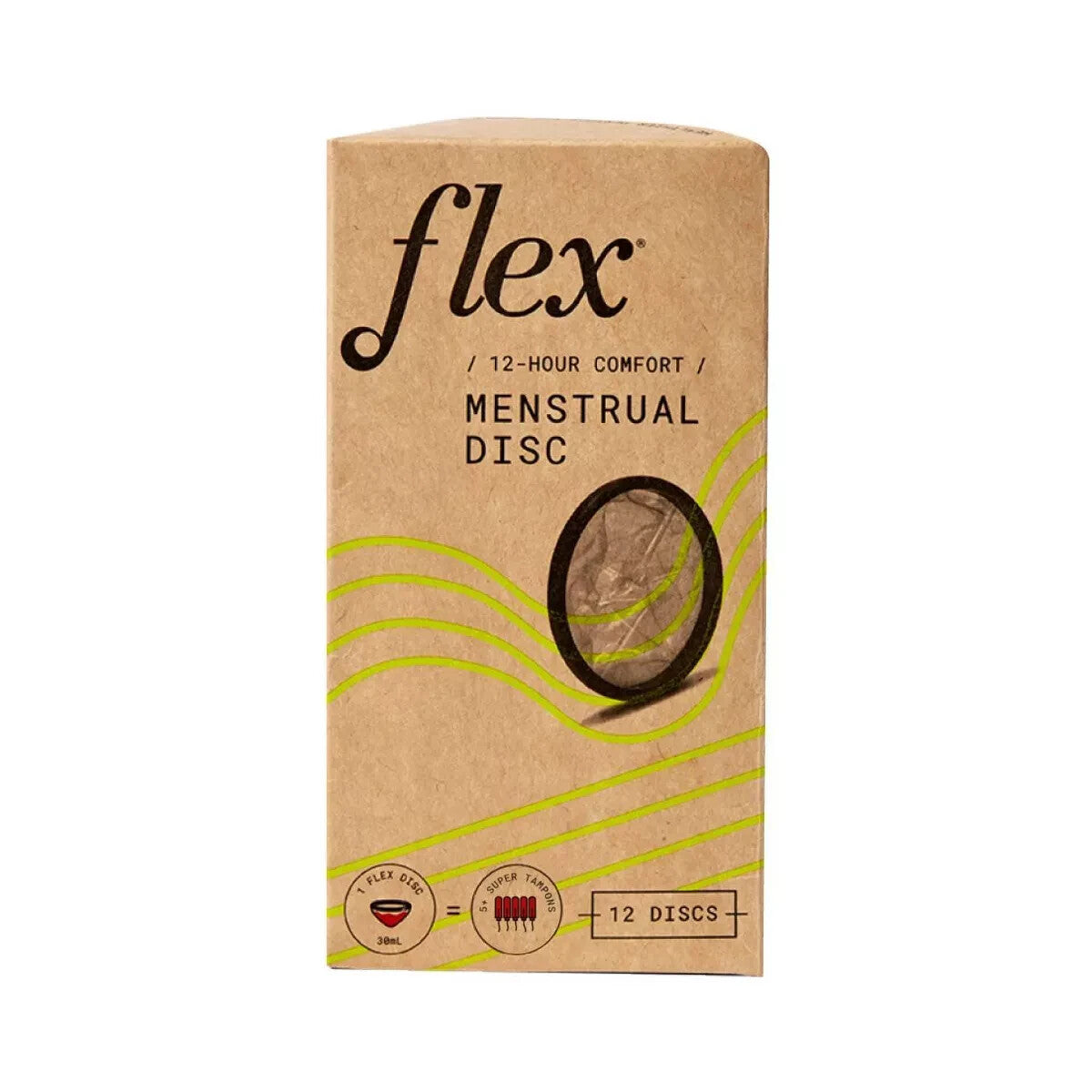 Flex 12 Hour Comfort Menstrual Discs Hypoallergenic Material - 12ct *NEW*