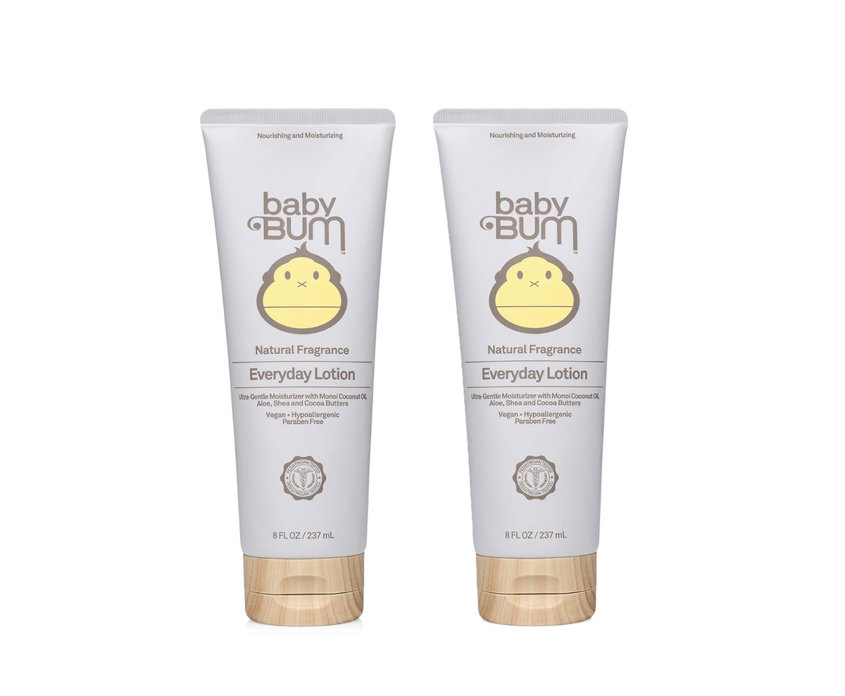 Pack of 2 Sun Bum Baby Bum Everyday Lotion Natural Fragrance 237ml/8oz