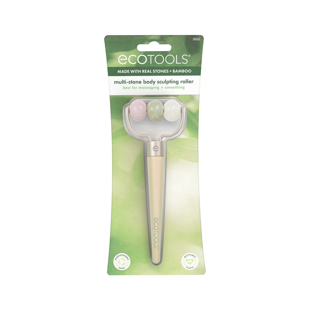 EcoTools Multi Stone Massage Roller, Depuff &amp; Sculpt, Face &amp; Body Tool, 1 Count