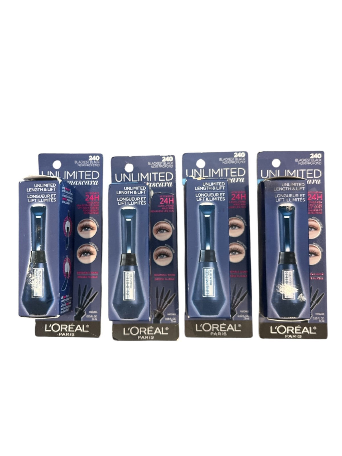 L'Oreal, Unlimited Length & Lift Mascara 240 Blackest Black 0.24oz Waterproof