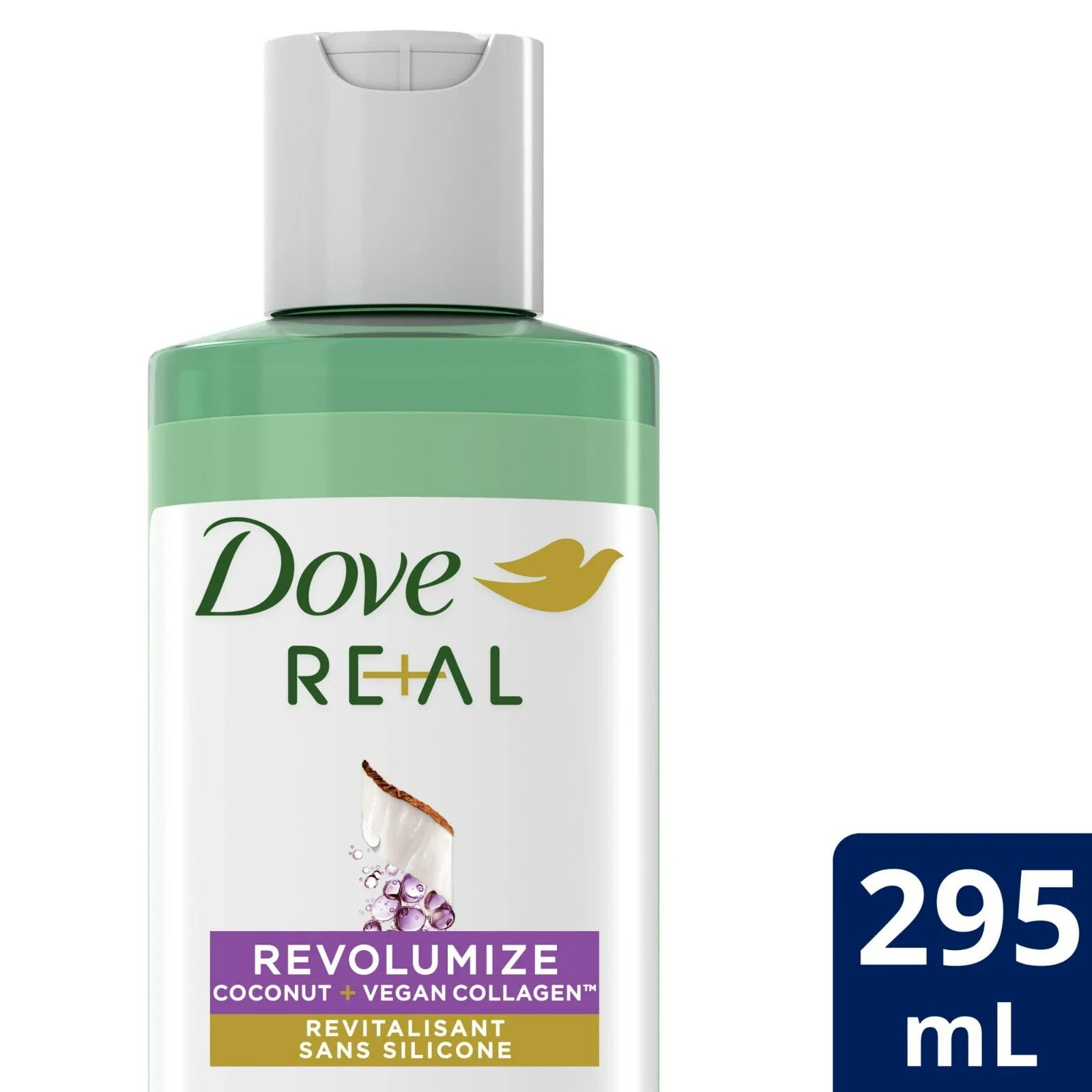 4Pk Dove RE+AL Bio-Mimetic Care, Revolumize Coconut + Vegan Collagen Conditioner