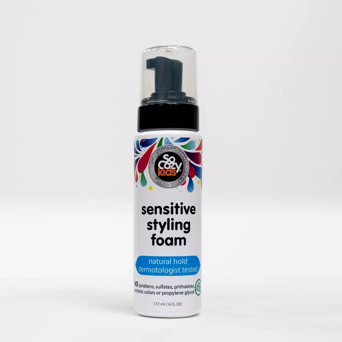 SoCozy Sensitive Styling Foam - Natural Hold for  Kids/Children 6 oz *NEW*