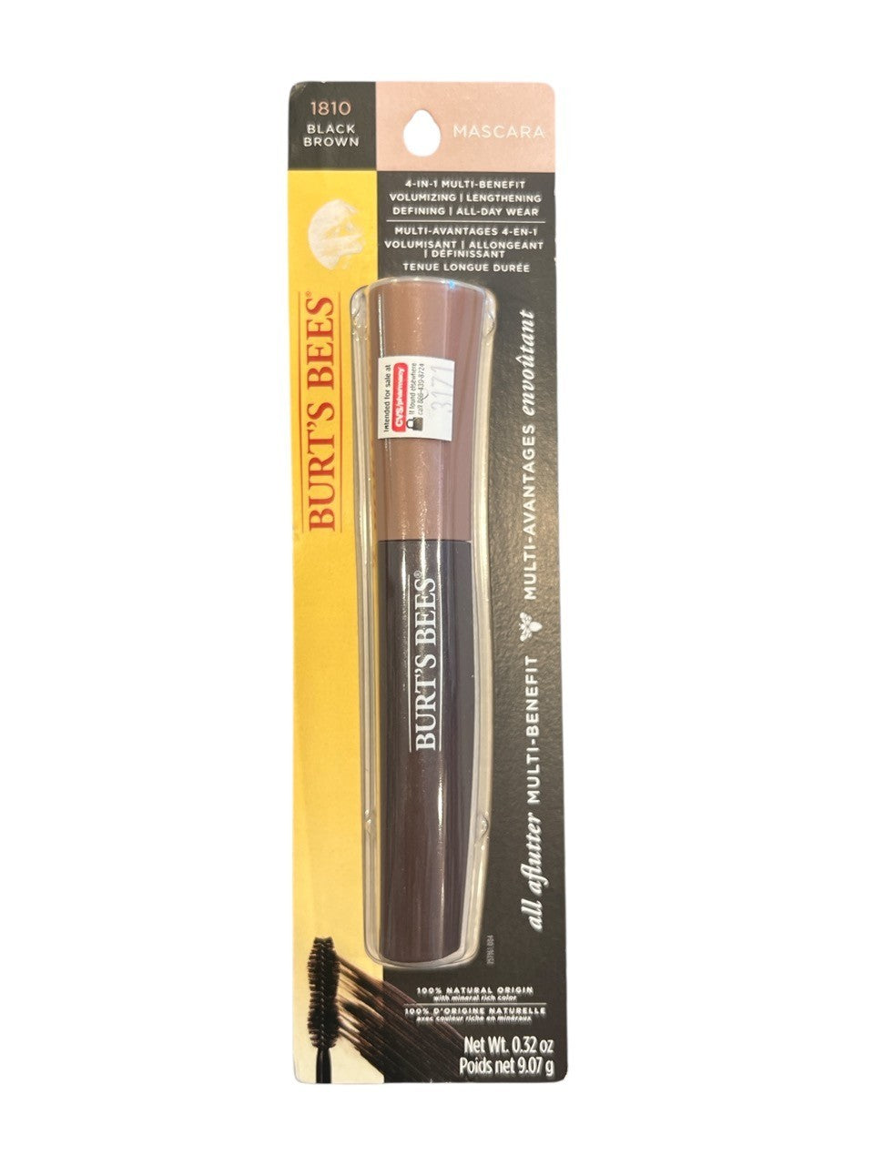 Burt’s Bees All Aflutter Multi-Benefit Mascara – 1810 Black Brown