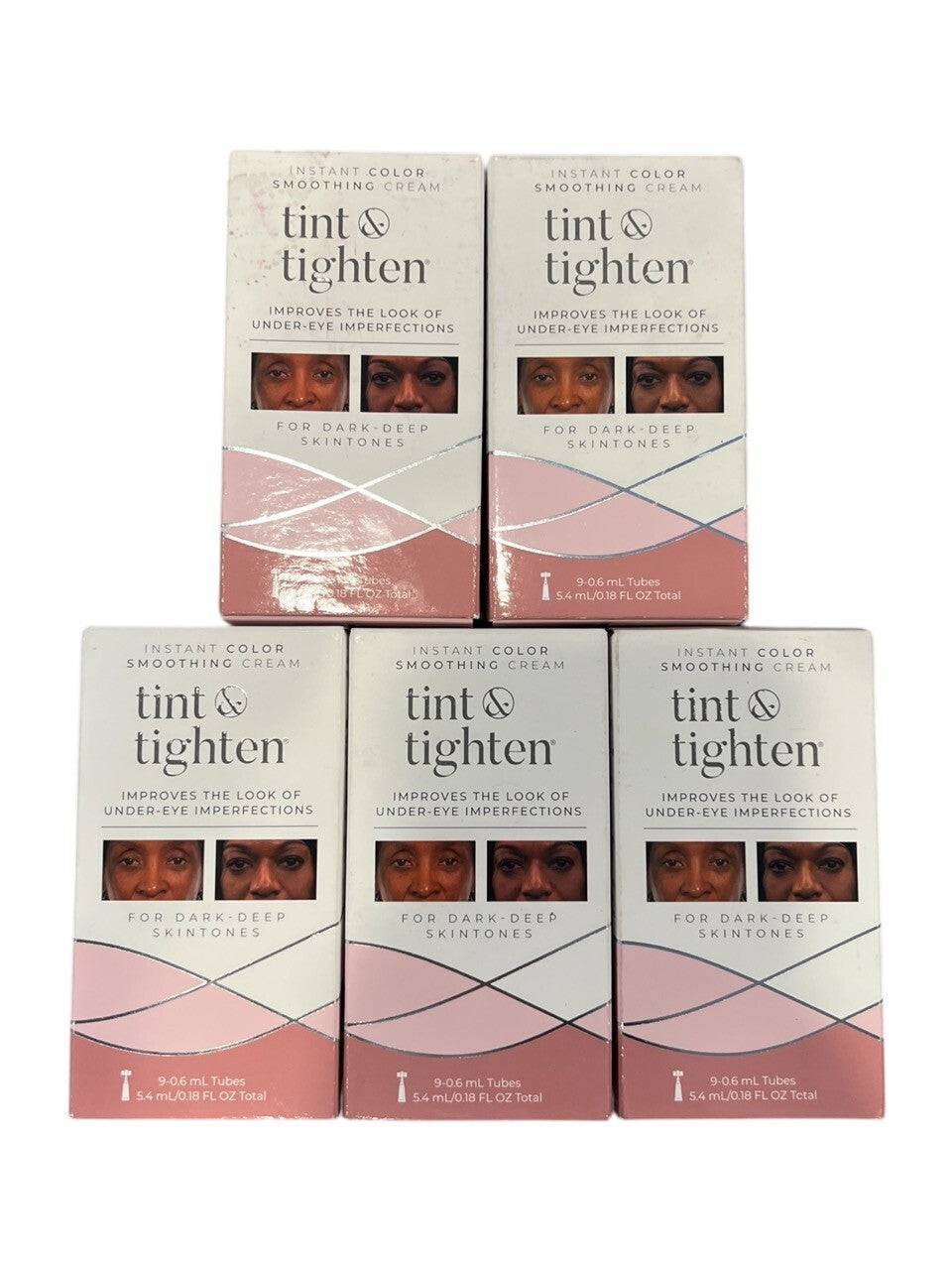 Pack of 5 - Tint & Tighten Instant Color Soothing Cream Dark/Deep 9-0.6 mL