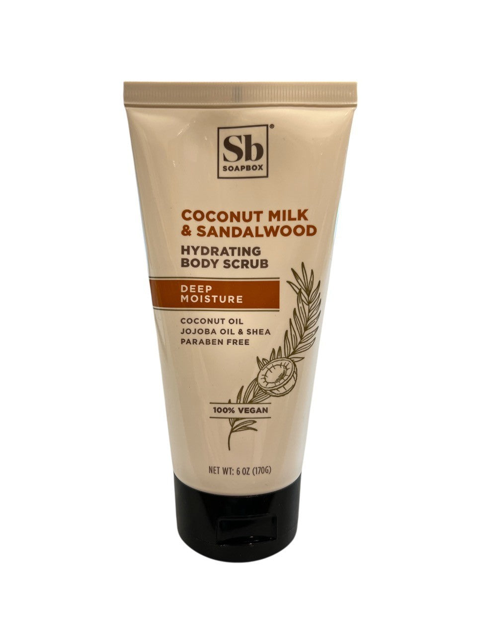 New - Soapbox Gentle Exfoliating Body Scrub – Coconut Oil & Jojoba Oil & Sh– 6oz