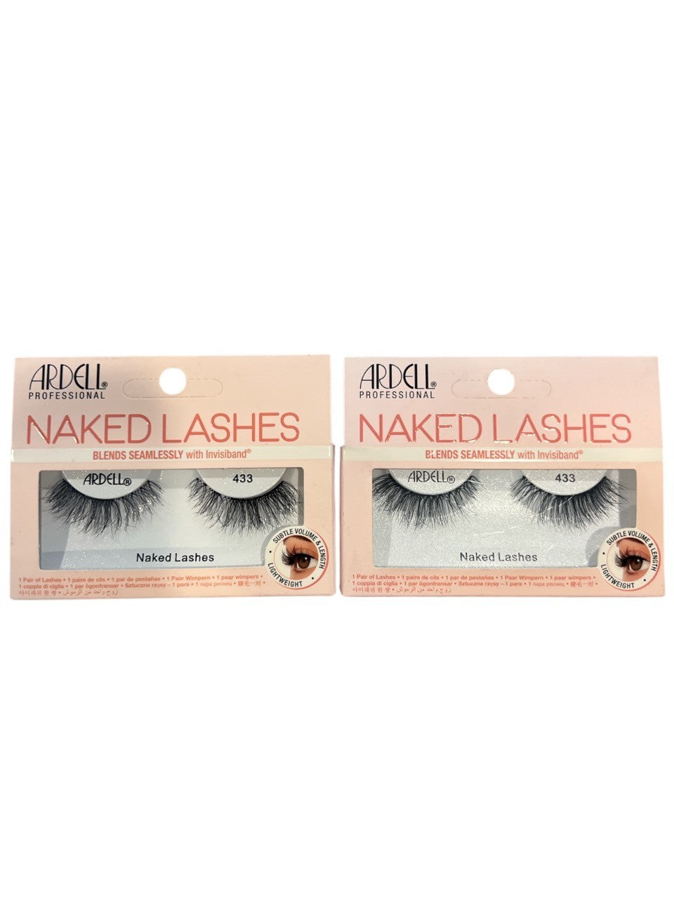 (Pack of 2) Ardell Strip Lashes Naked Lashes #433 with Invisiband