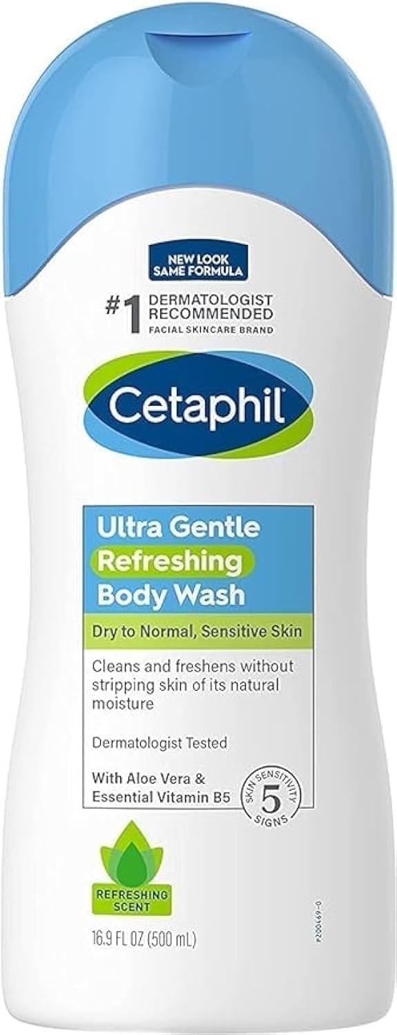 Cetaphil Ultra Gentle Refreshing Body Wash Dry To Normal Sensitive Skin 16.9oz