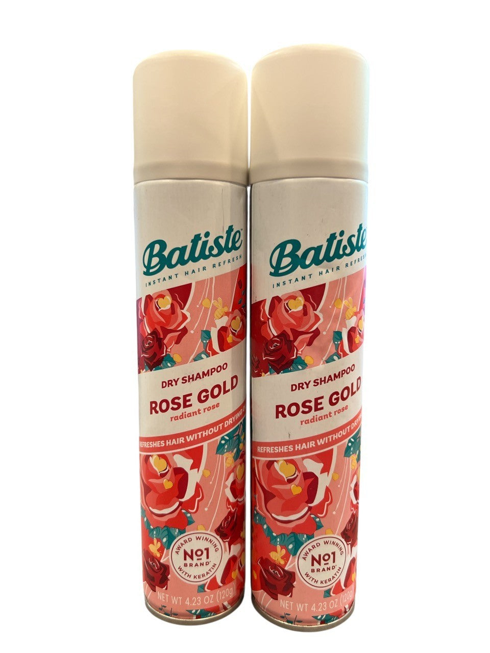 Pack of 2 - Batiste Rose Gold Dry Shampoo, Instantly Refresh Hair, 4.23 oz