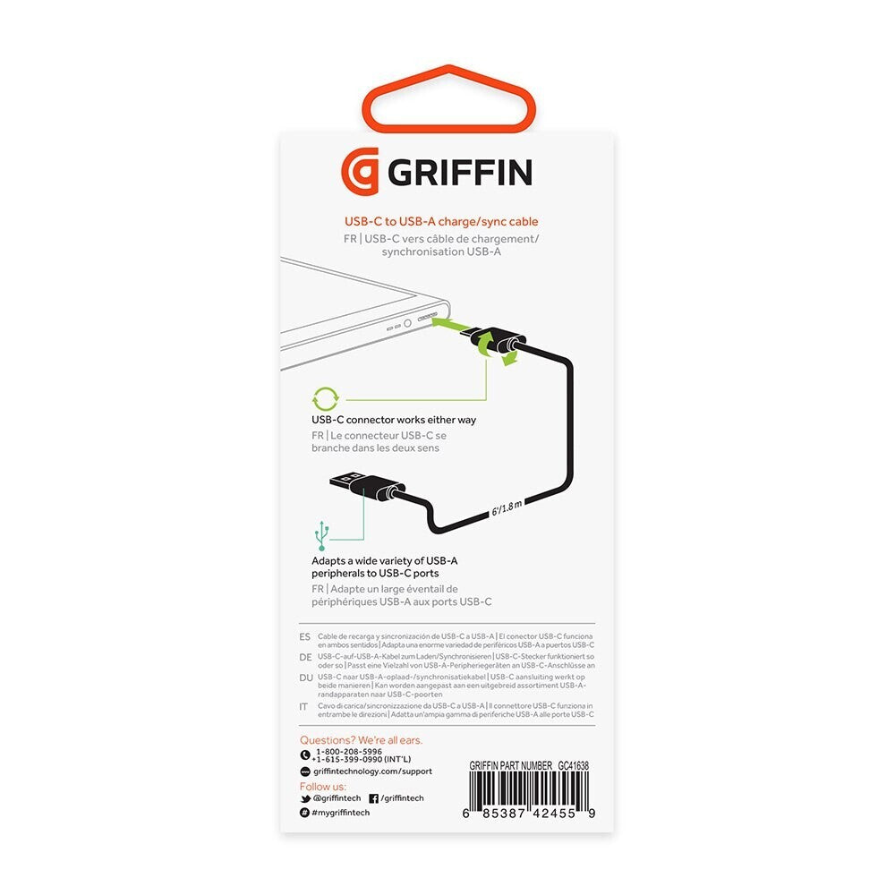 Griffin USB-C to USB-A Charge & Sync Cable - 6 feet - *NEW*