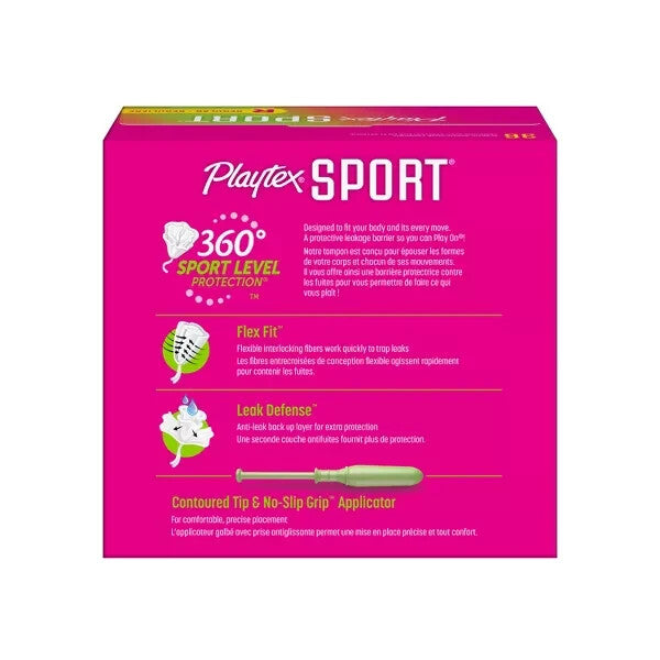 Playtex Regular Absorbency Sport Tampons, Unscented, 36 count *NEW*