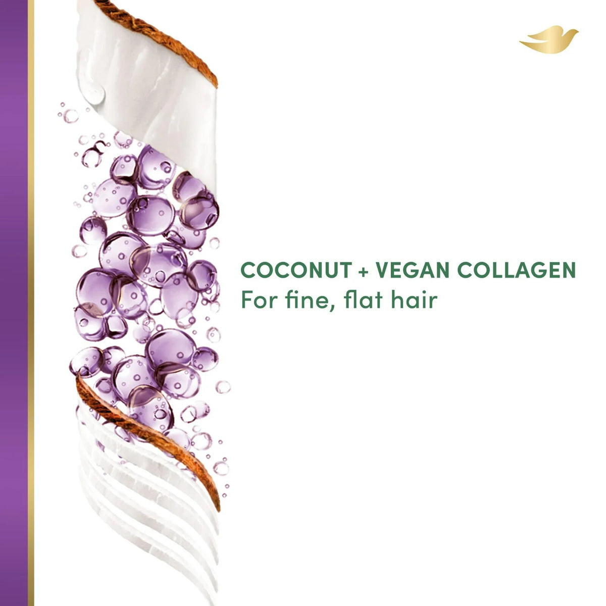 4Pk Dove RE+AL Bio-Mimetic Care, Revolumize Coconut + Vegan Collagen Conditioner
