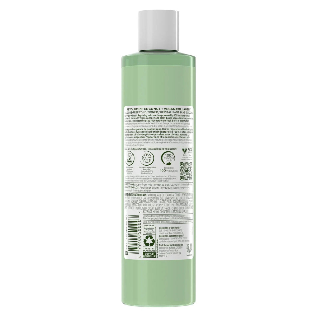4Pk Dove RE+AL Bio-Mimetic Care, Revolumize Coconut + Vegan Collagen Conditioner