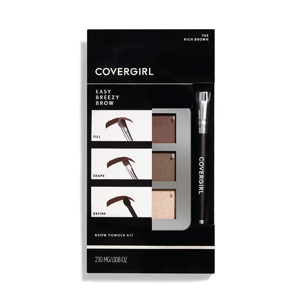 Covergirl Easy Breezy Brow Powder Kit ~ 705 Rich Brown