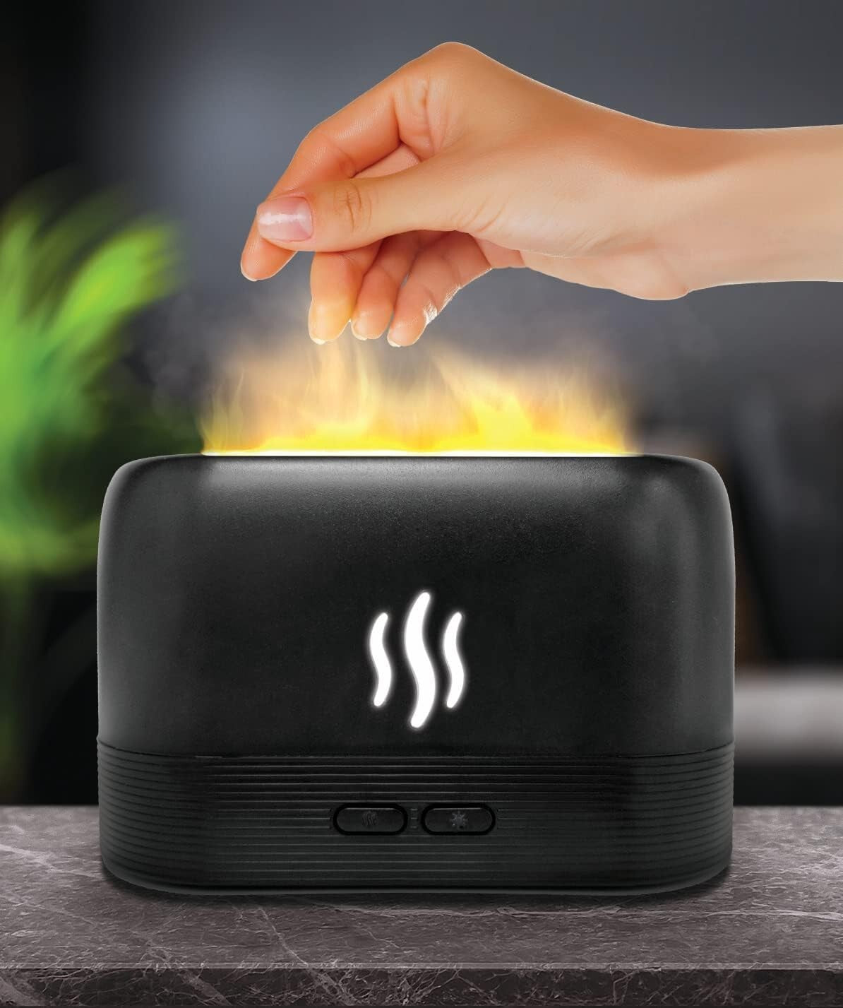 Hy-Impact Humidy Flame - Humidifier, Essential Oil Diffuser & Flame Light *NEW*