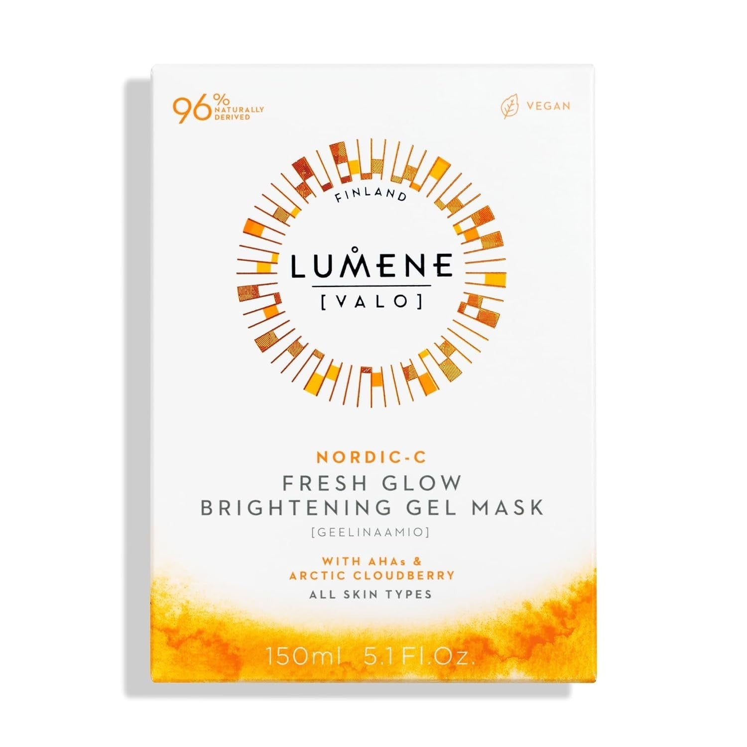 Lumene Nordic-C [Valo] Fresh Glow Brightening Gel Mask, 5.1 Fl oz, facial mask