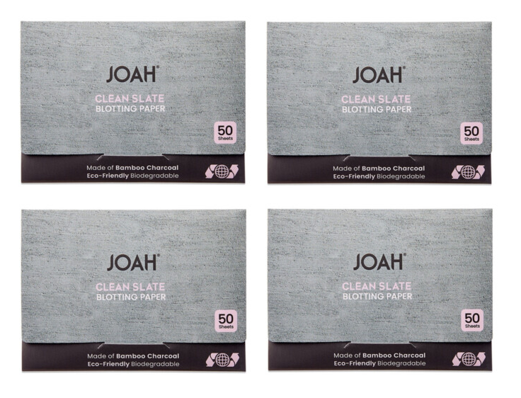 (4 Pack) Joah Clean Slate Blotting Paper 50 Sheets Each