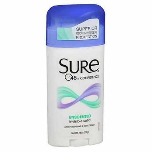 Sure Anti Perspirant Deodorant Invisible Solid Unscented 2.60Oz *NEW*
