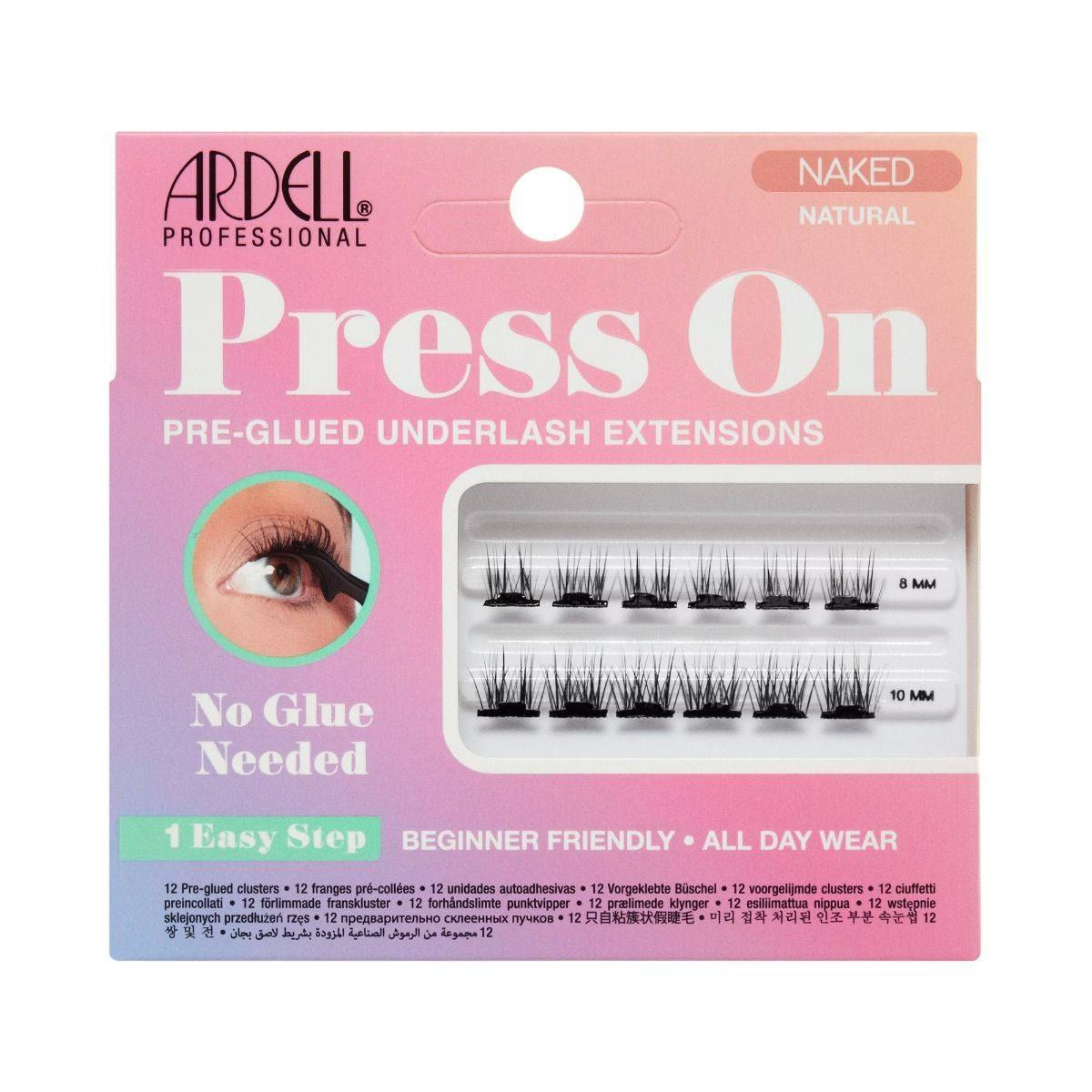 Ardell Press-On On Mini Naked Natural False Eyelashes - 12pc *NEW*