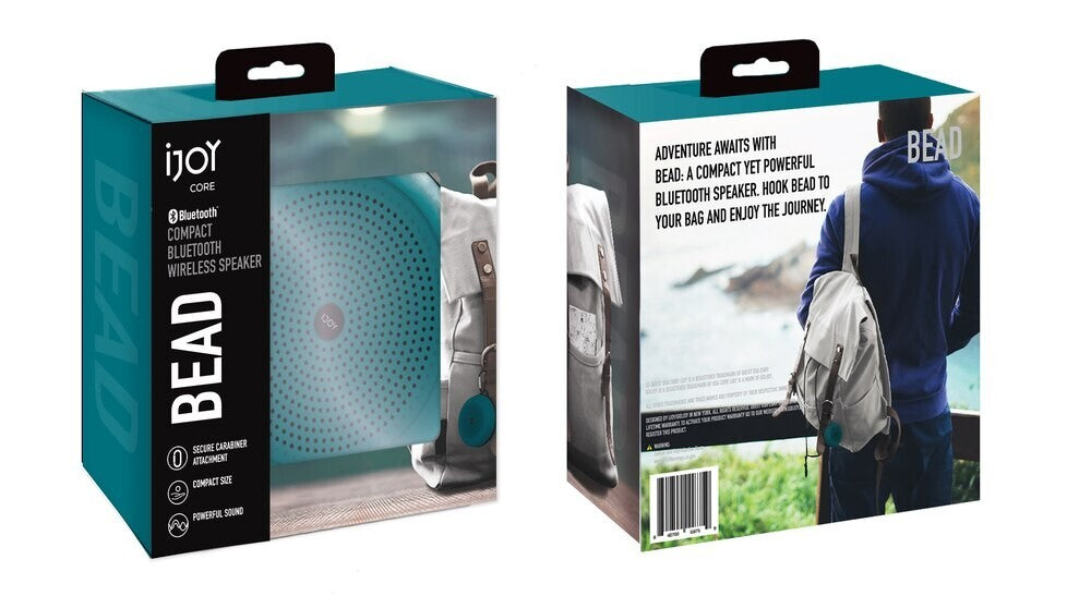 iJoy Bead Compact Bluetooth Wireless Speaker Teal IJ17-BEAD-V2U5 Blue *NEW*
