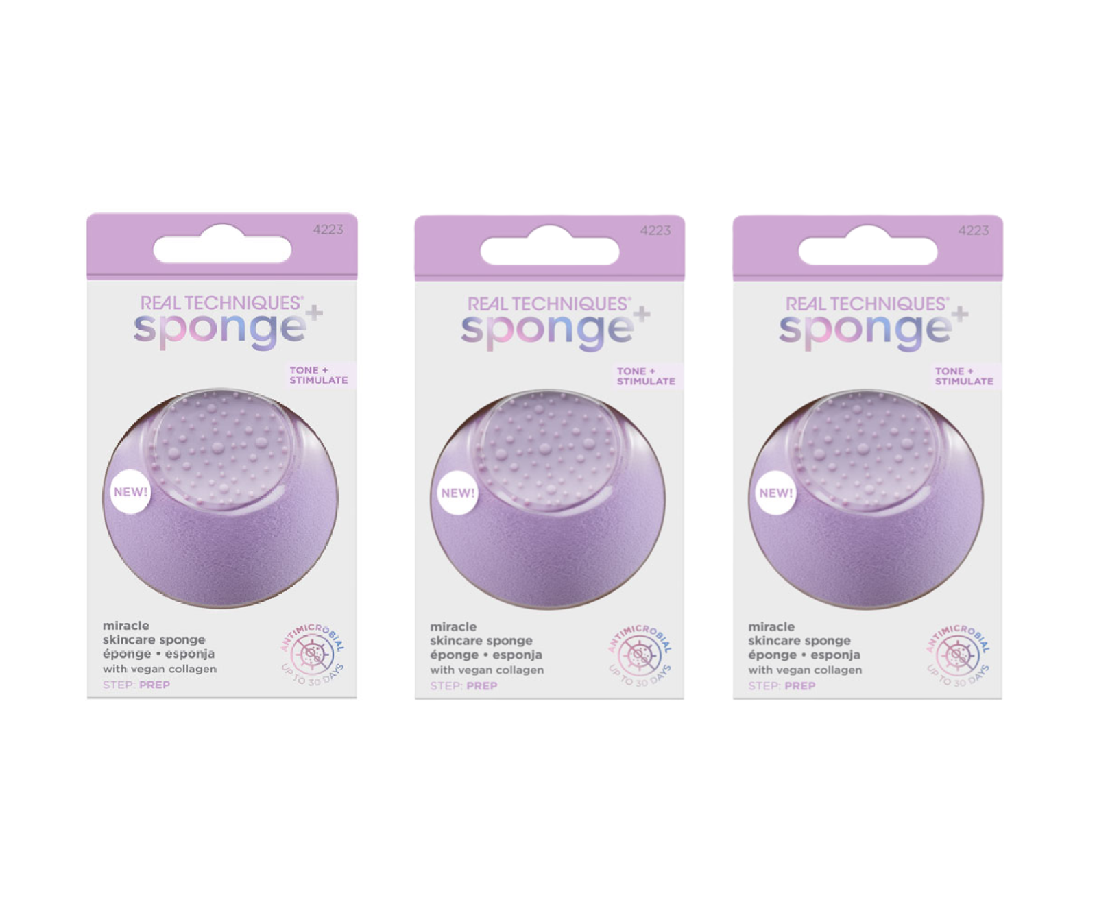 Pack of 3 Real Techniques Miracle Skincare Sponge+