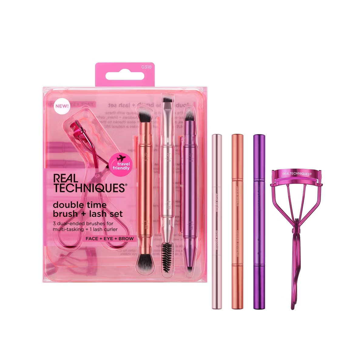Real Techniques Double Time Brush + Lash Set - 4CT *NEW*