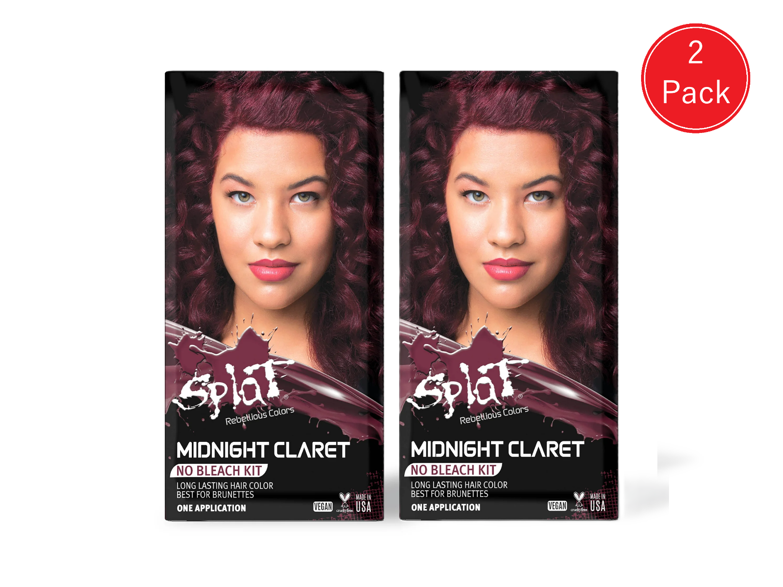 Pack of 2 - Splat Midnight Claret Dye, Semi-Permanent Red Hair Color