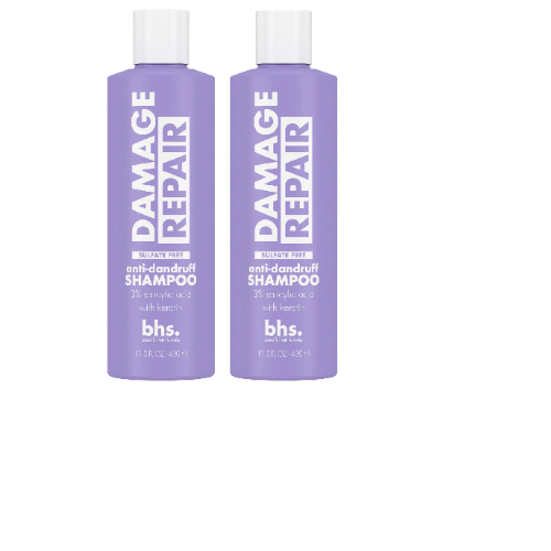 (2 PACK) Beautiful Hair & Scalp Damage Repair Sulfate Free Anti Dandruff 13.5oz