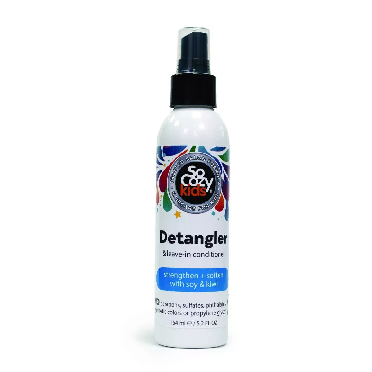 SoCozy Kids Detangler Leave-In Conditioner 5.2 Oz Strengthen Soften w/Soy, Kiwi