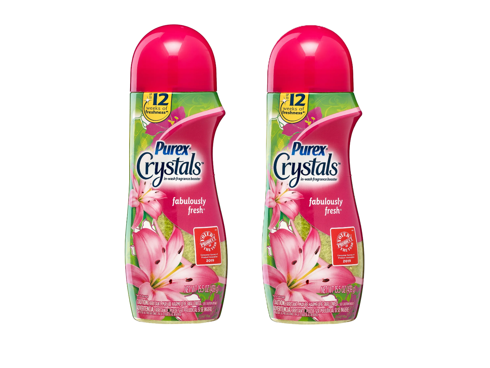 (2 Pack) Purex Crystals In-Wash Fragrance Booster Fabulously Fresh 15.5 Ounces
