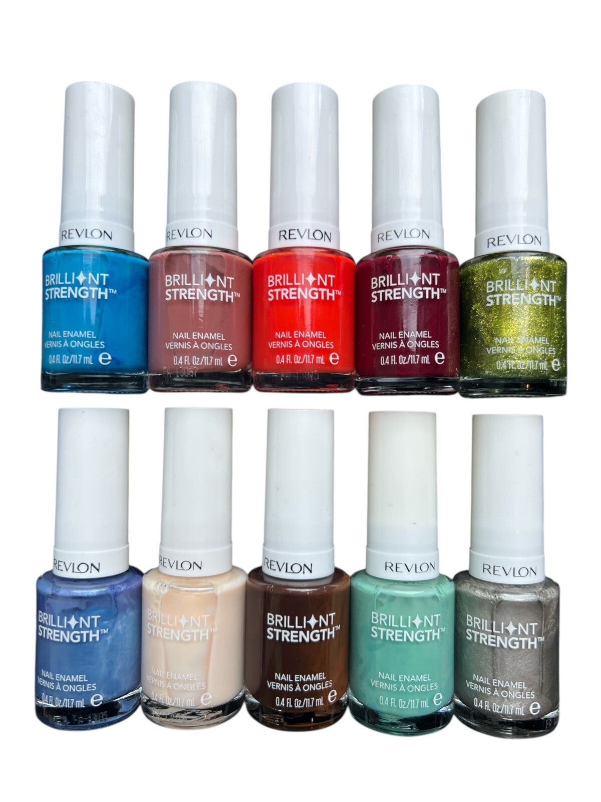 10 Pack - Revlon Brilliant Strength Nail Enamel -Colors May Vary