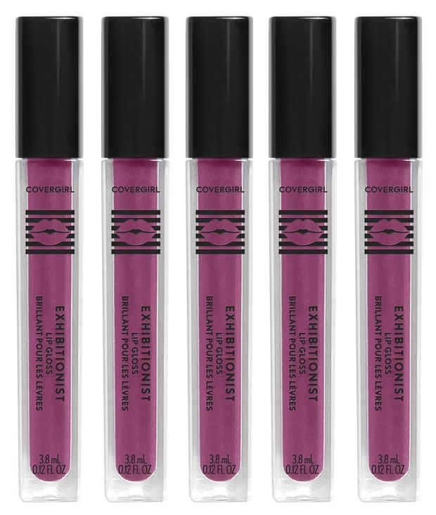(Lot of 5) Covergirl - Exhibitionist Lip Gloss - 260 Low Key - 0.12 FL OZ