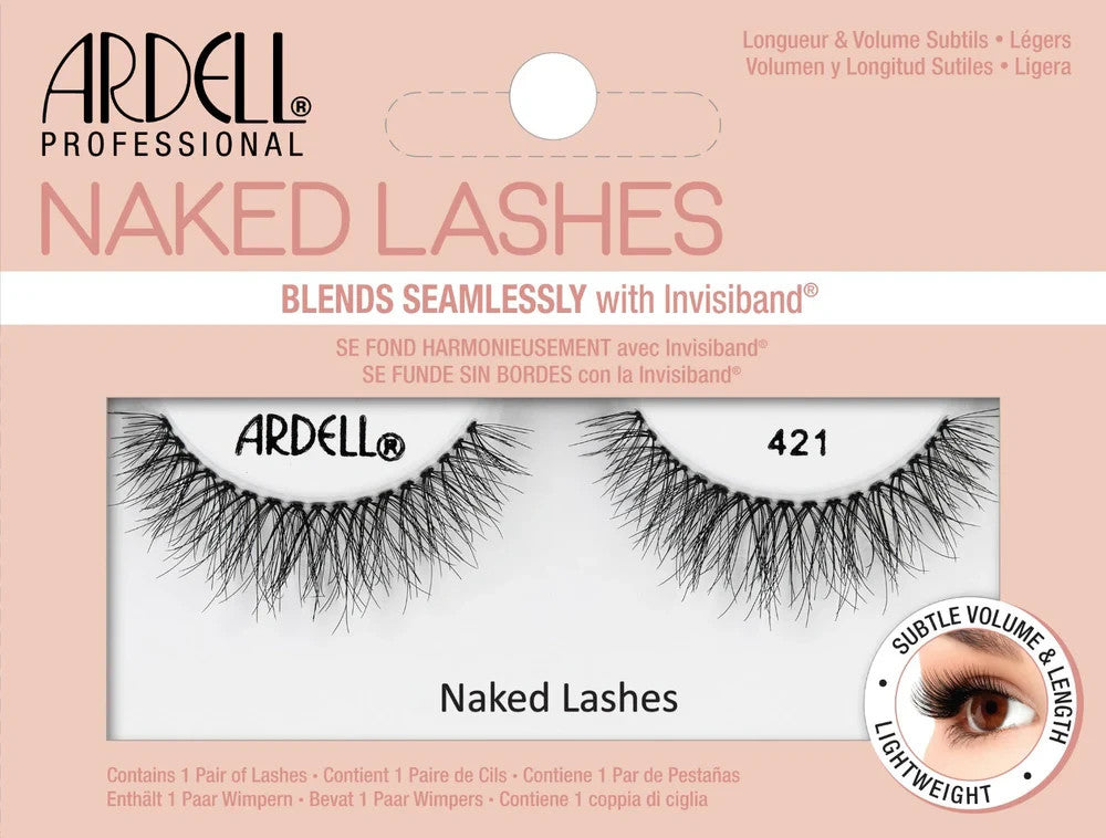Ardell Strip Lashes Naked Lashes 421 with Invisiband, 1 Pair