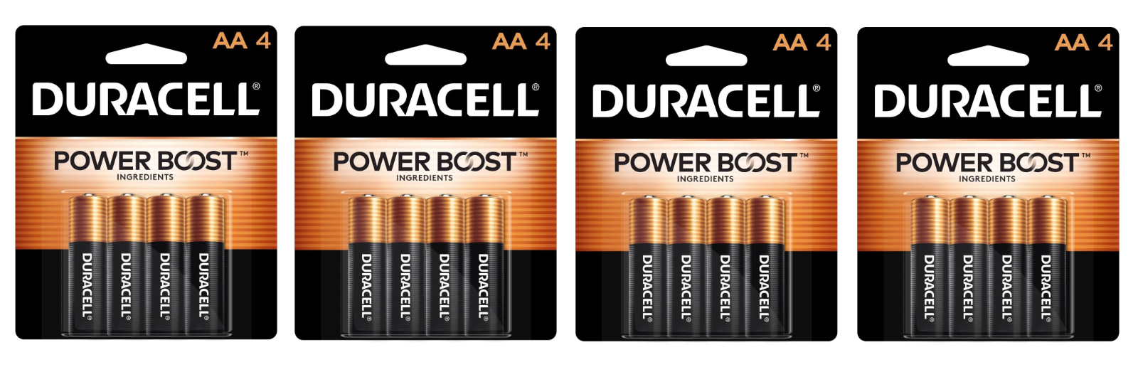 4 - Duracell Power Boost - Top Alkaline Batteries, AA 4, 1.5 V