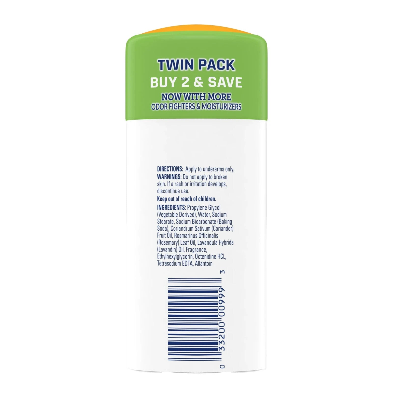ARM & HAMMER Essentials Deodorant, Fresh Rosemary Lavender, 2.5 oz, Twin Pack